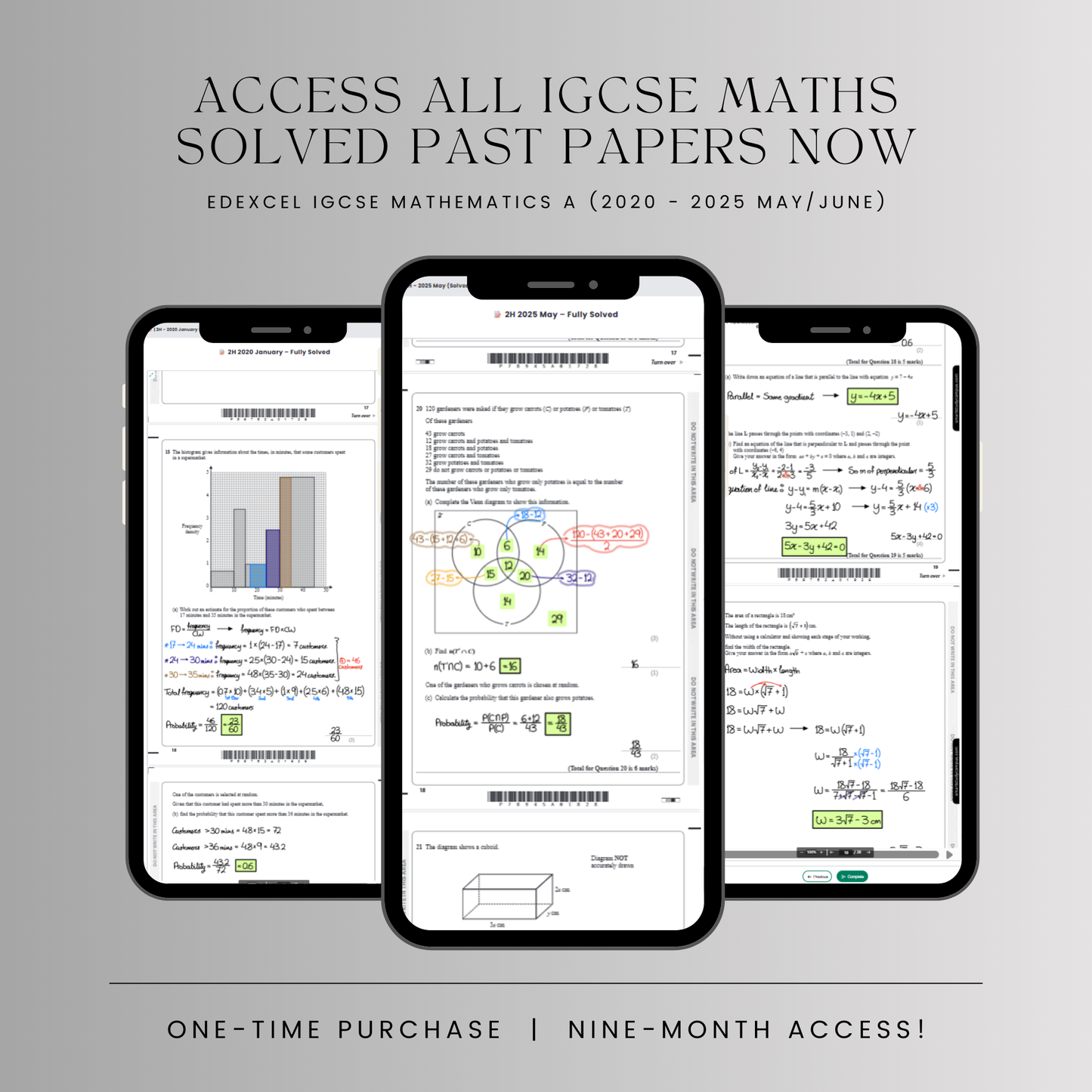 IGCSE Maths - Solved Papers Bundle